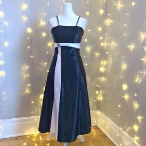 Vintage 90s Jessica McClintock Gunne Sax Formal Rhinestone Corset Back JR 3